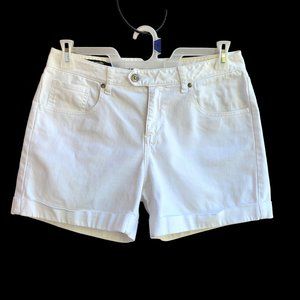 Tribal DeNime Mid Waist Curvy Fit Shorts Womens 29/8 White Camille Shorts